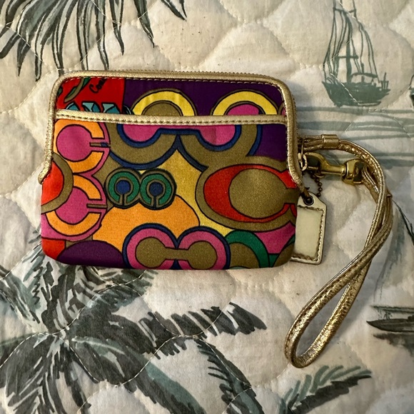 Vintage Coach Poppy Wallet Wristlet - Picture 2 of 5